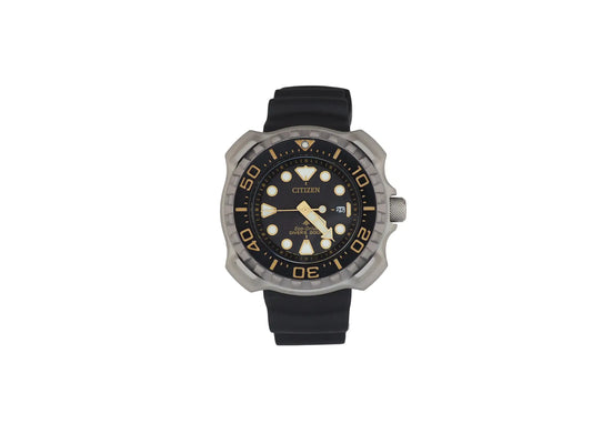 西铁城男式（BN0220-16E）Promaster Marine Diver Eco-Drive 钛金黑色表带手表