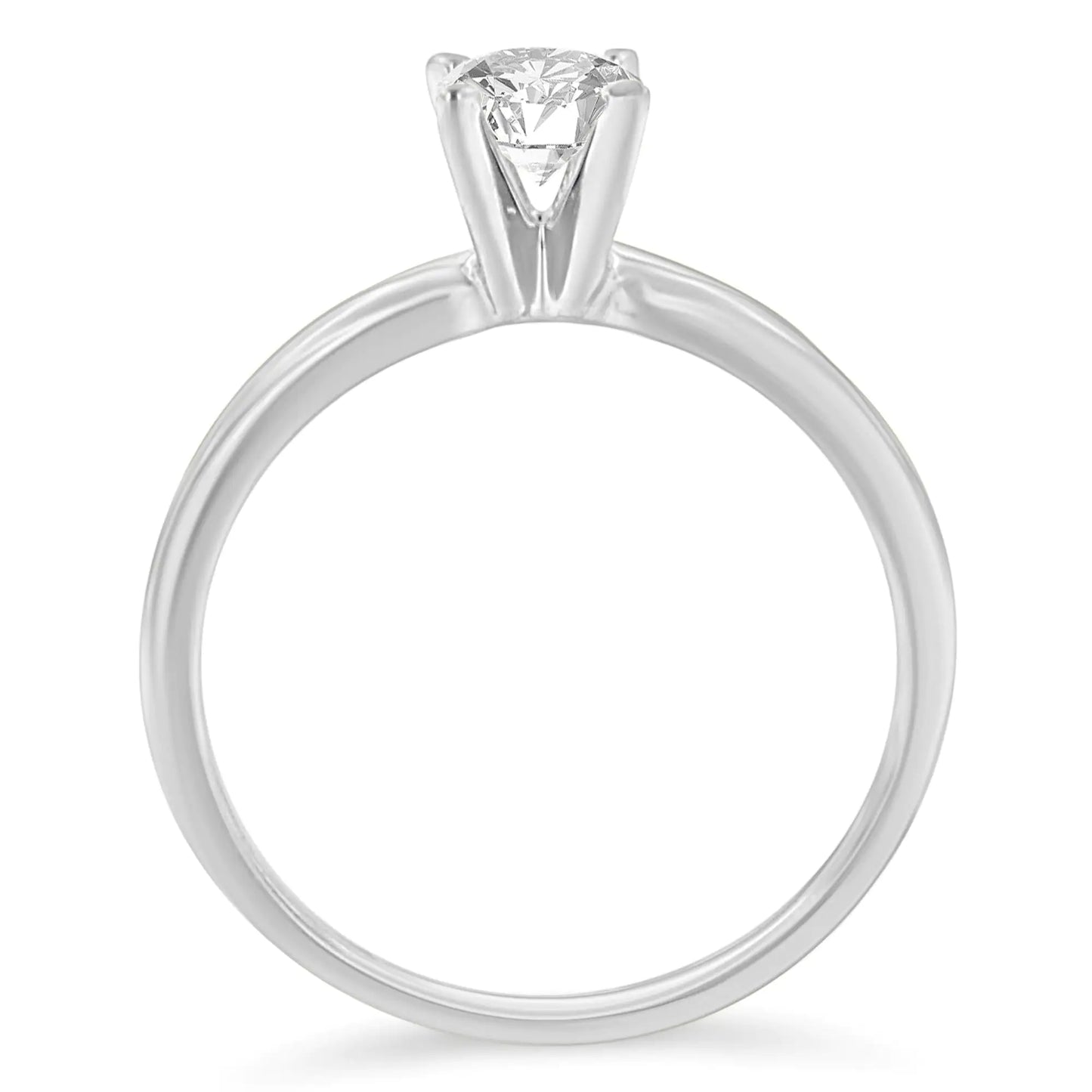 Jewelry - GIA Certified 14K Gold 1/2 Cttw Diamond Solitaire Engagement Ring (H Color, SI1 Clarity)