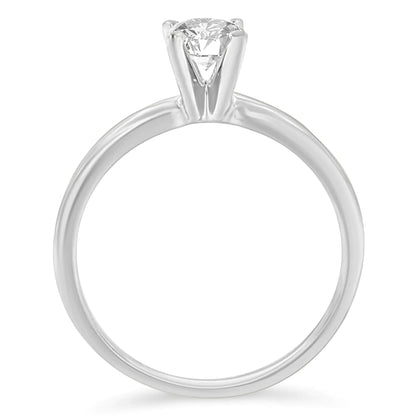 Jewelry - GIA Certified 14K Gold 1/2 Cttw Diamond Solitaire Engagement Ring (H Color, SI1 Clarity)