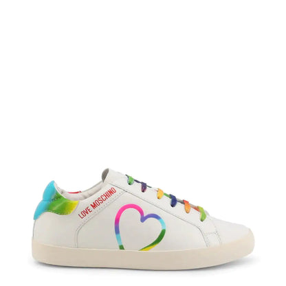 Love Moschino Adorable White Rainbow Sneakers