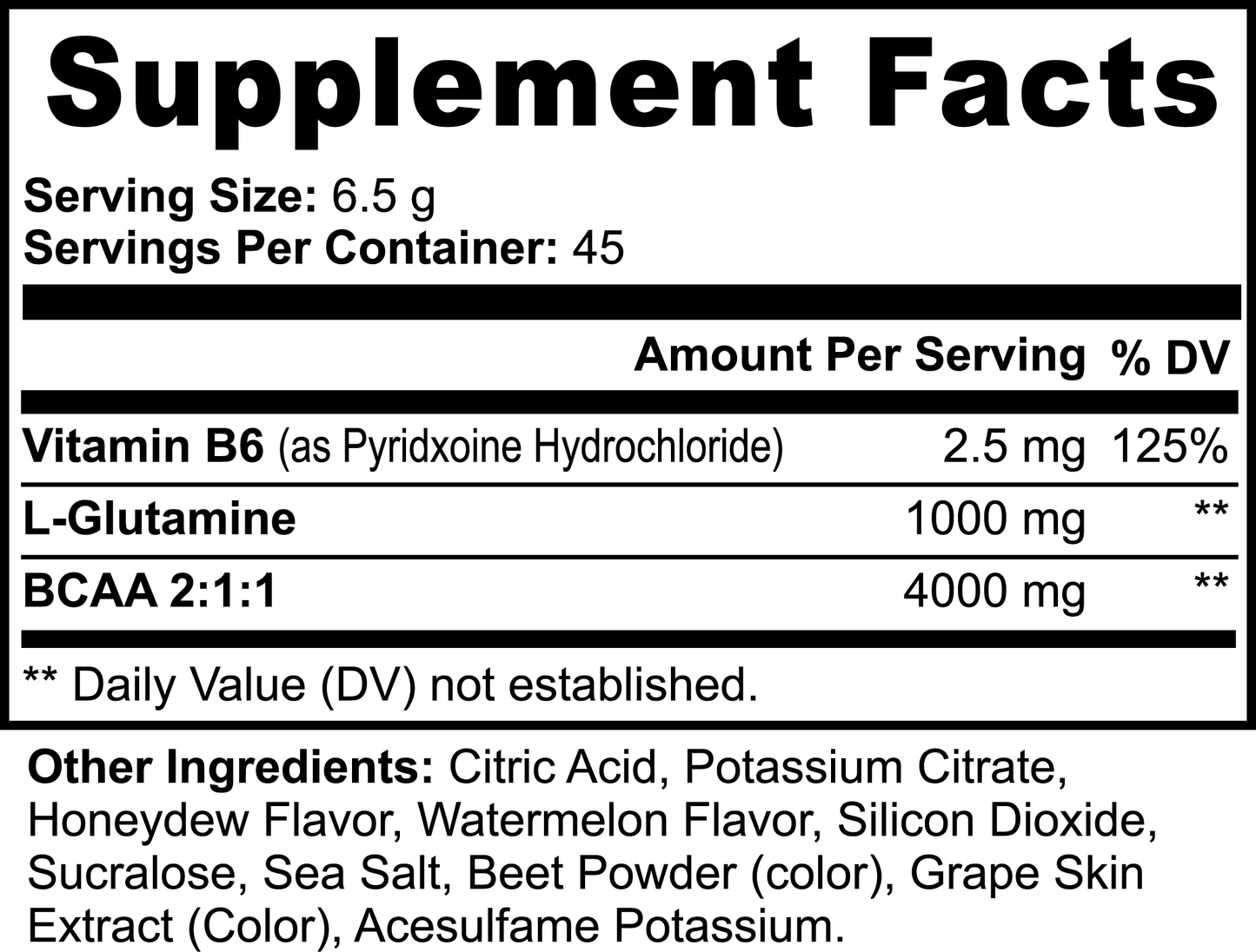 Suplementos - BCAA Post Workout Powder (melón dulce/sandía)