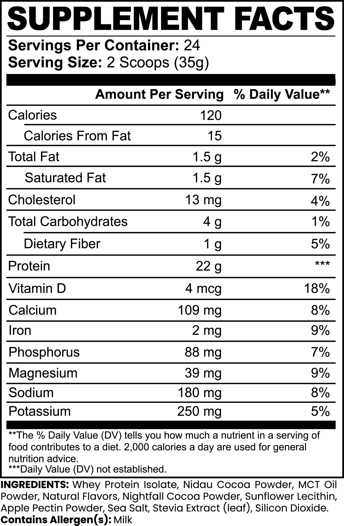 Supplements - Advanced 100% Whey Protein Isolate (Chocolate)