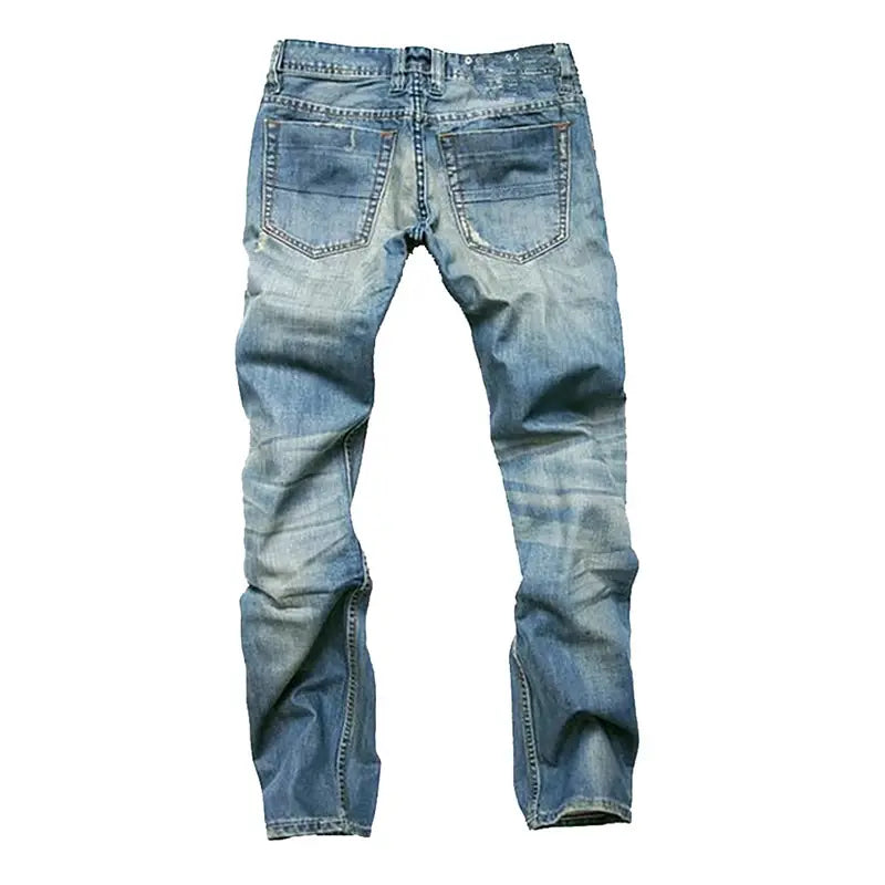 Men Jeans Straight Cotton High Quality Denim Pants