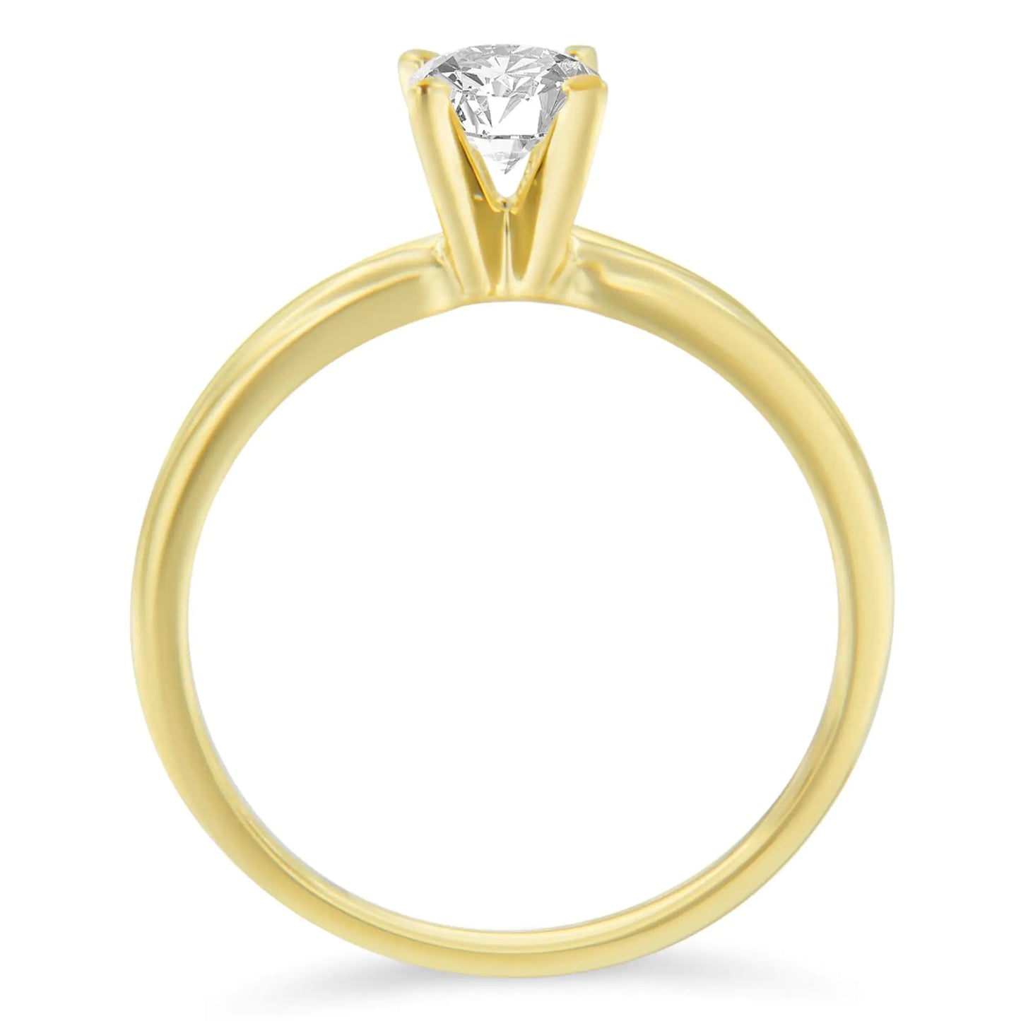 "Engagement Ring" Jewelry -  GIA Certified 14k Gold 1/2 Cttw Diamond Solitaire (H Color, SI1 Clarity)