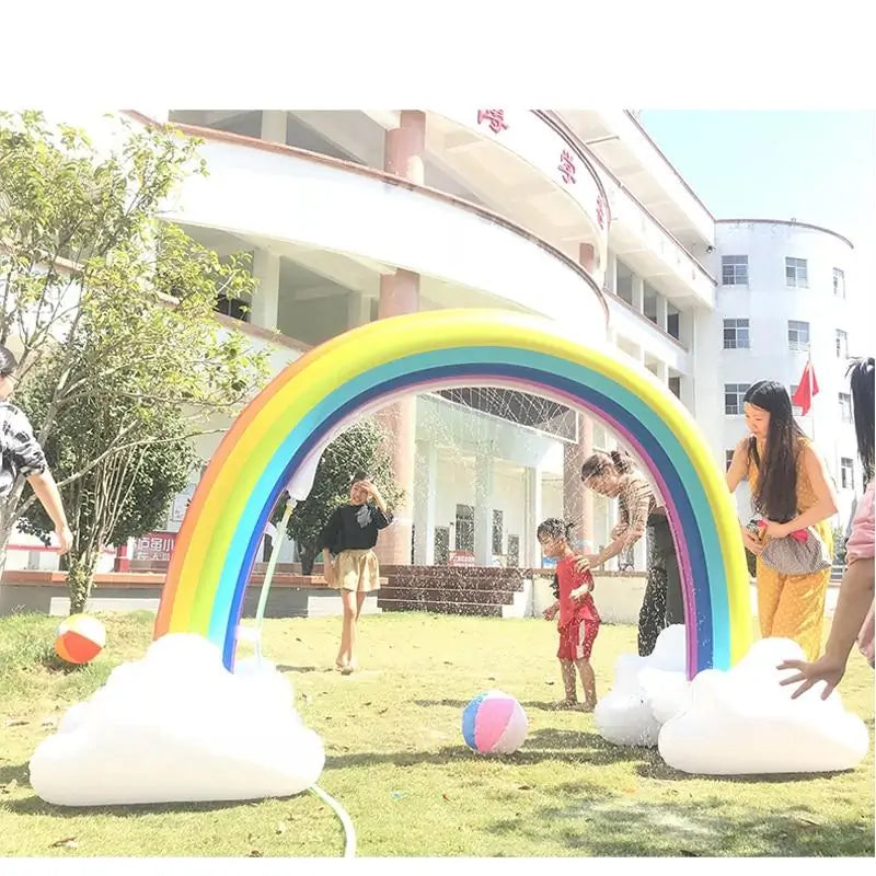 Ginormous Rainbow Cloud Sprinkler Giant Inflatable