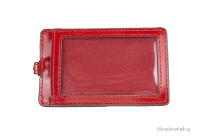 Tory Burch Emerson Lipstick Red Leather Lanyard Card Case