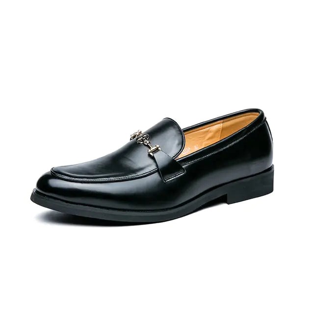 "Rainbow Galore Top Pick" Elegant Classic Metal Chain Loafers Men's