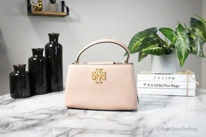 Tory Burch Britten Micro Light Meadowsweet Leather Satchel