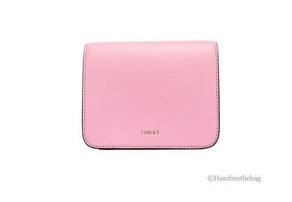 Versace La Medusa Small Pink Leather Evening Crossbody Bag