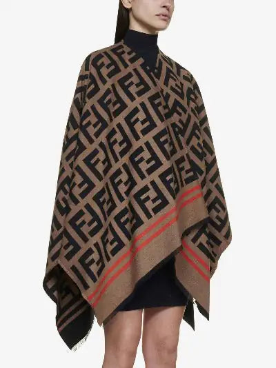 "Rainbow Galore Top Pick" Poncho Fendi da donna