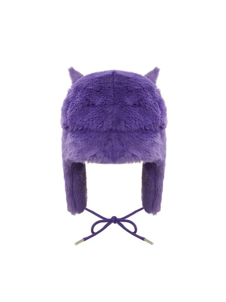 Ushanka Hat Purple Hot Sale Winter Women's Cap