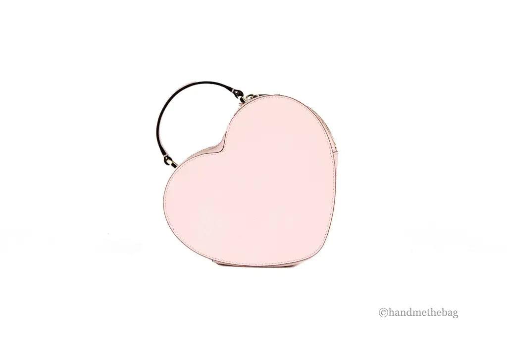 Kate Spade Love Shack Chalk Pink Saffiano Leather Top Handle Heart Crossbody Borsa a mano