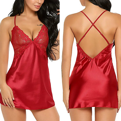 Elegant 5-Color Set of Sexy Night Dress Lingerie