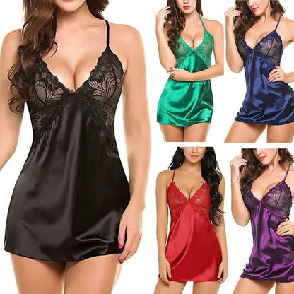 Elegant 5-Color Set of Sexy Night Dress Lingerie