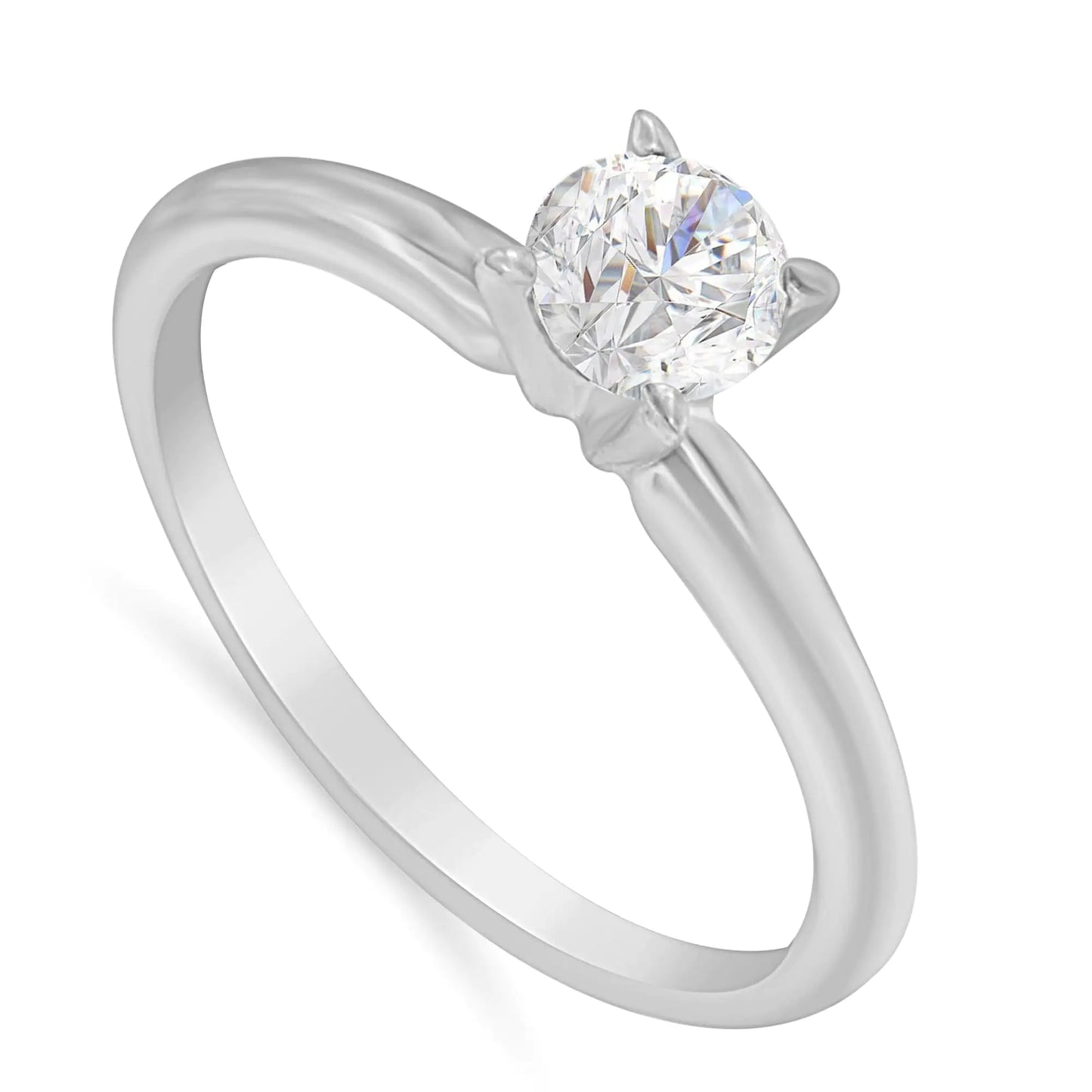 Jewelry - GIA Certified 14K Gold 1/2 Cttw Diamond Solitaire Engagement Ring (H Color, SI1 Clarity)