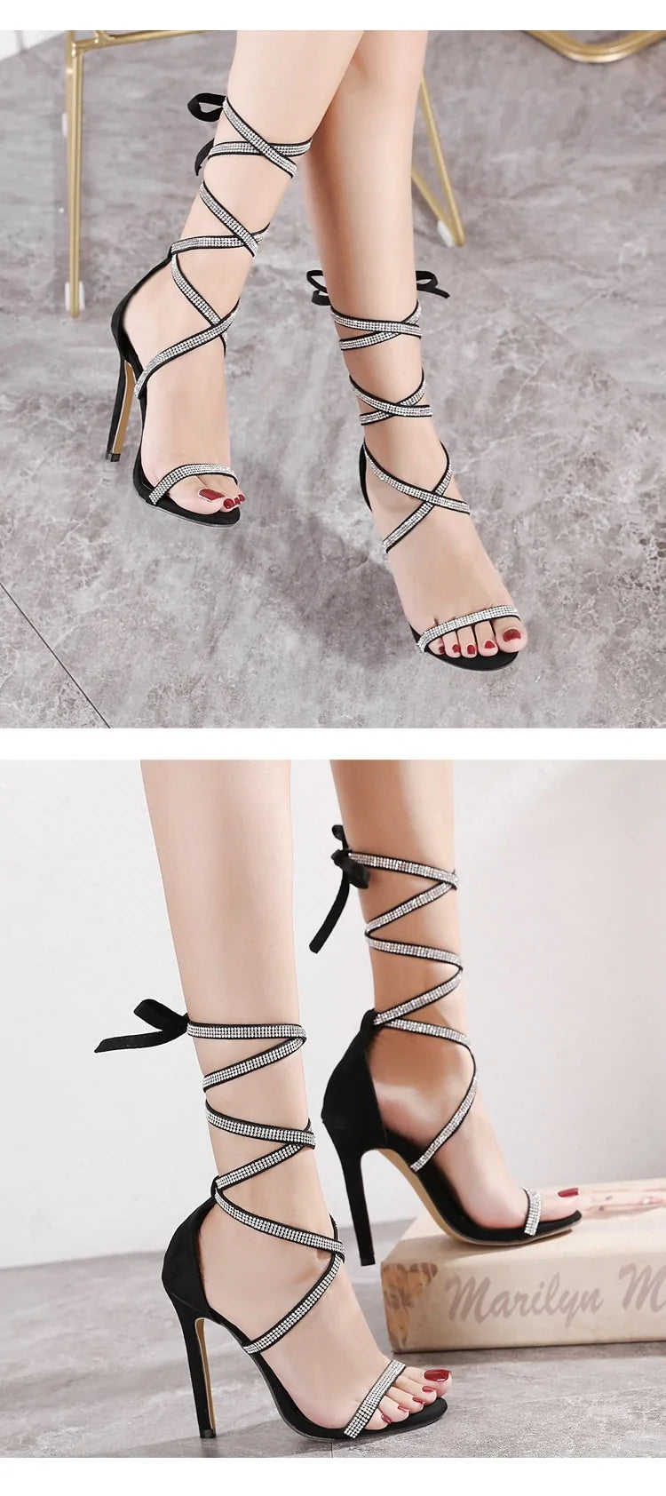 "Rainbow Galore Top Pick" Elegant High Heels Gladiator Sandals