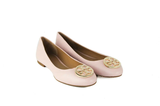 Tory Burch Benton 2 Sea Shell Pink Leather Ballet Flats