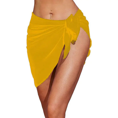 Sarong da spiaggia in chiffon trasparente