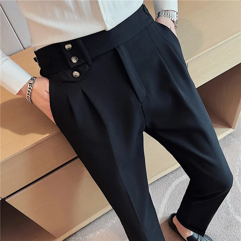 Pantaloni eleganti da uomo primavera autunno di alta qualità