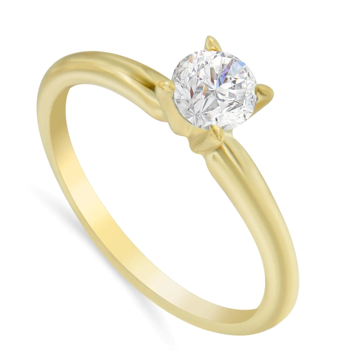 "Engagement Ring" Jewelry -  GIA Certified 14k Gold 1/2 Cttw Diamond Solitaire (H Color, SI1 Clarity)