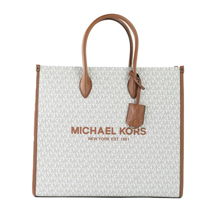 Michael Kors Mirella 大号香草色 PVC 南北手提包