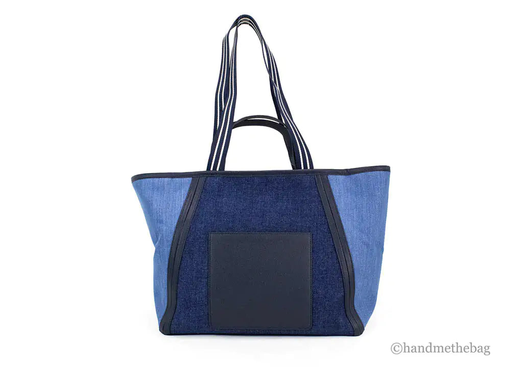 "Rainbow Galore Top Pick" Kate Spade Rosie Large Blue Colorblock Denim Slouchy Tote