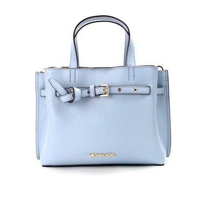 Michael Kors Emilia Small Pale Blue Leather Satchel Bag