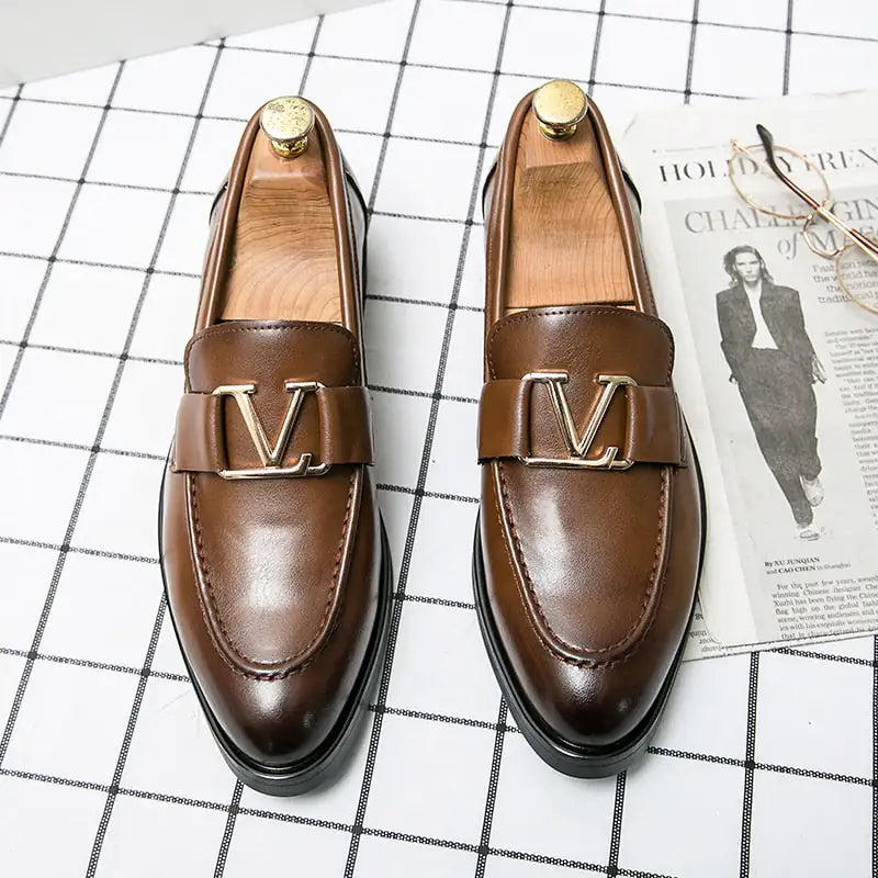 Elegant The Roveleto Italian Leather Loafers For Men!