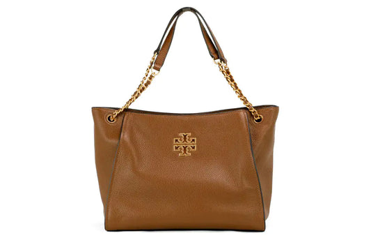 Tory Burch (73503) Britten Small Moose Pebbled Leather Slouchy Tote Handbag