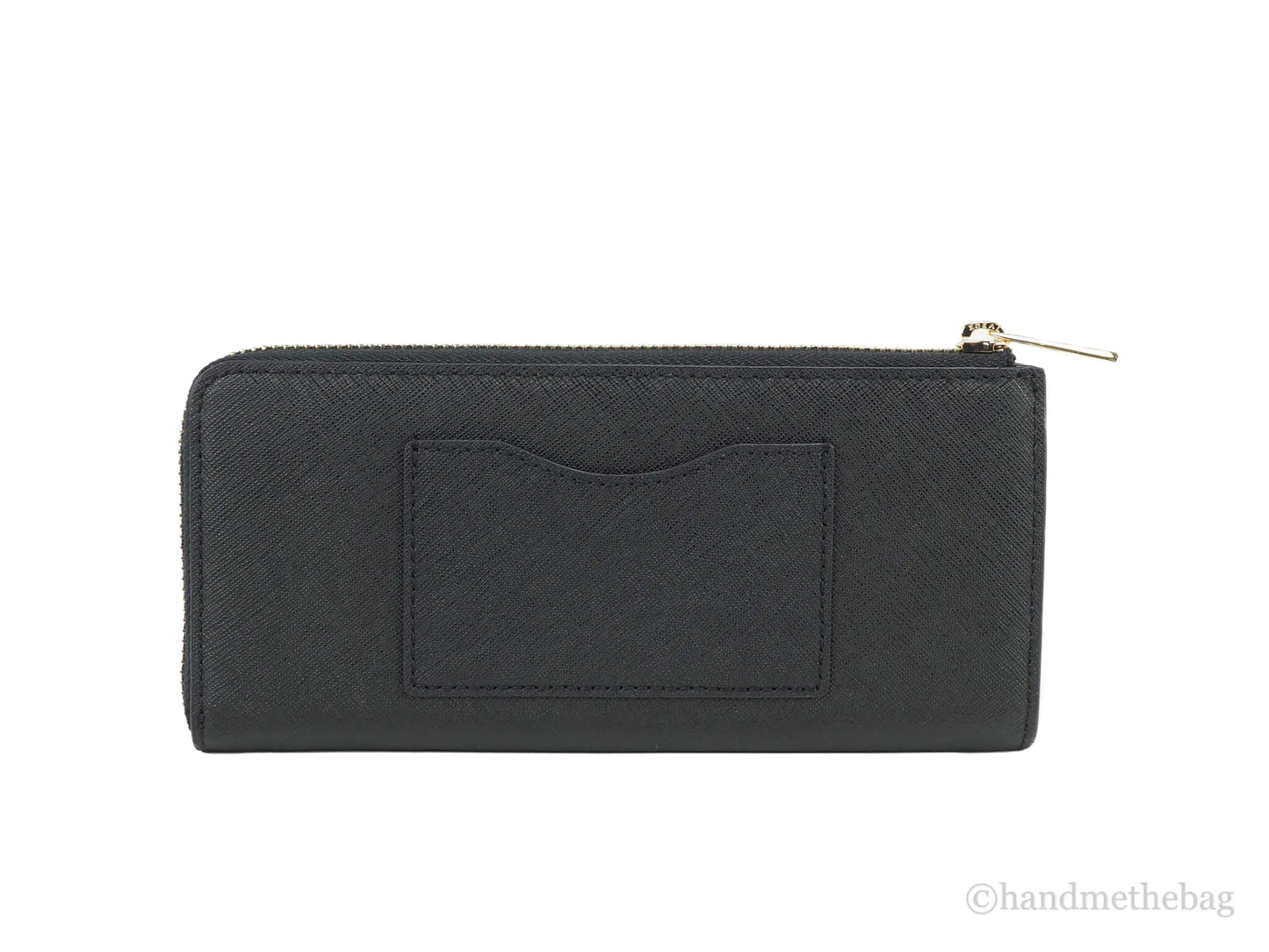 Tory Burch Emerson Black Leather L- Zip Continental Wallet