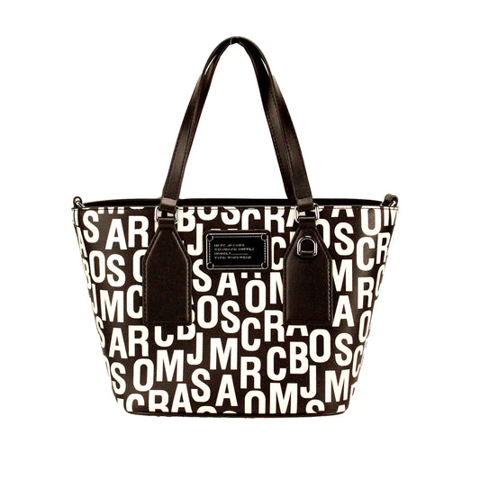 Marc Jacobs Small Monogram Print Leather Tote Crossbody Bag