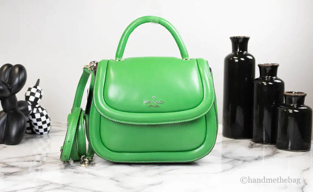 Kate Spade Puffy Green Bean Leather Top Handle Crossbody