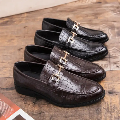 Elegant Italian Style Alligator Leather Loafers