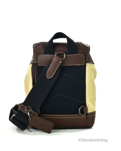 "Rainbow Galore Top Pick" Coach Hudson Small Leather Shoulder Sling Backpack