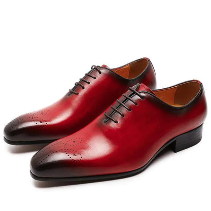 Zapatos de vestir Oxford de cuero elegantes para hombre