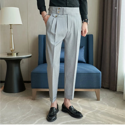 Pantaloni eleganti da uomo primavera autunno di alta qualità