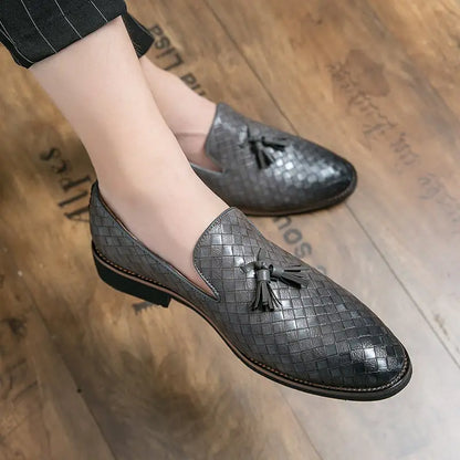 Elegant Luxury Italian Style Tassel Leather Loafers