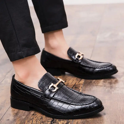 Elegant Italian Style Alligator Leather Loafers