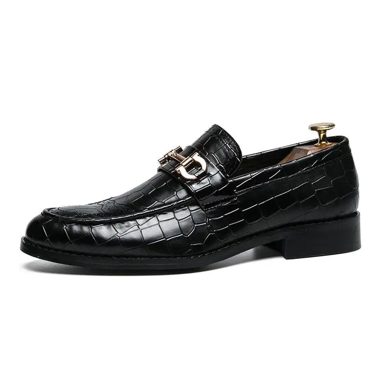 Elegant Italian Style Alligator Leather Loafers