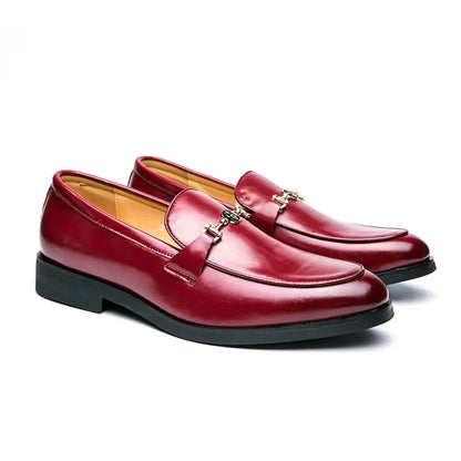 "Rainbow Galore Top Pick" Elegant Classic Metal Chain Loafers Men's