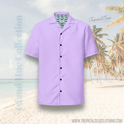 Camicia da uomo viola scuro con bottoni