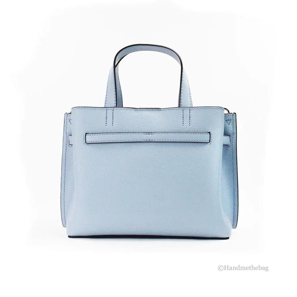 Michael Kors Emilia Small Pale Blue Leather Satchel Bag