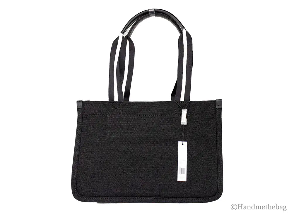 Bolso de mano convertible mediano Signet de lona negra de Marc Jacobs