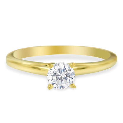 "Engagement Ring" Jewelry -  GIA Certified 14k Gold 1/2 Cttw Diamond Solitaire (H Color, SI1 Clarity)