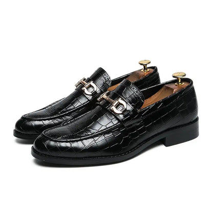 Elegant Italian Style Alligator Leather Loafers