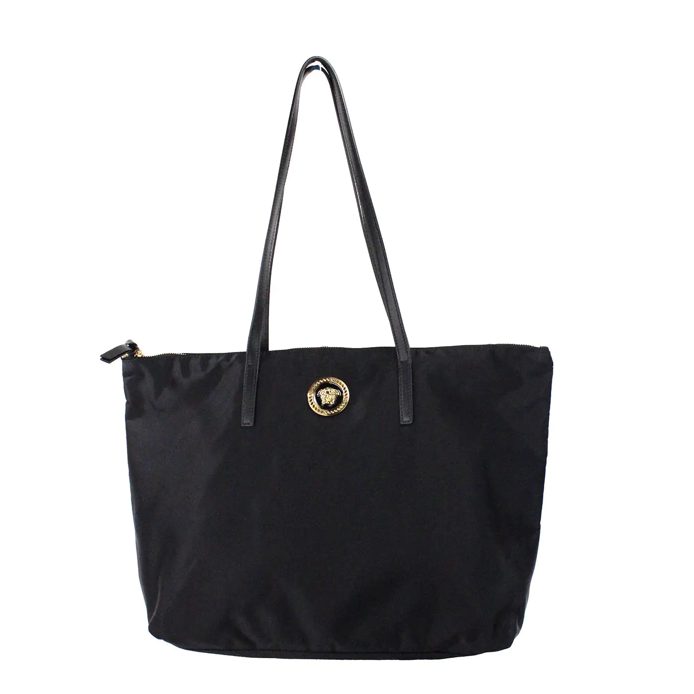 "Rainbow Galore Top Pick" Borsa a tracolla autentica Versace in nylon nero medio La Medusa