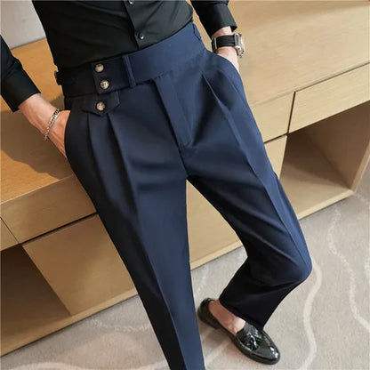 Pantaloni eleganti da uomo primavera autunno di alta qualità