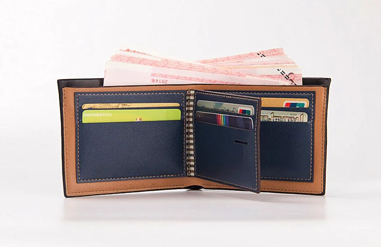 Men's Bifold Leather Credit ID Card Holder Wallet Billfold Purse Clutch Billfold