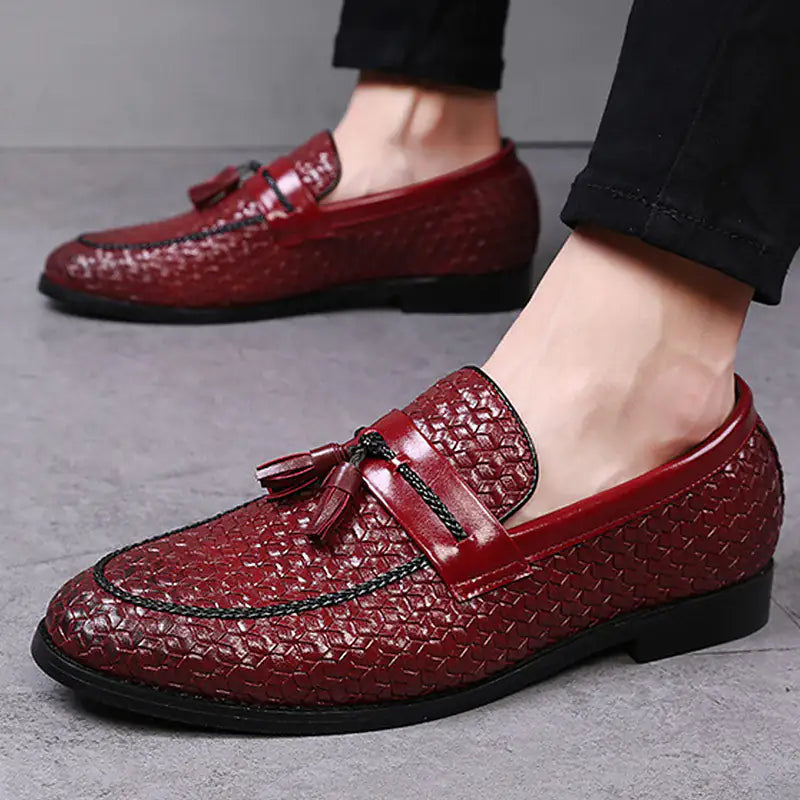 Elegant Luxury Italian Style Tassel Leather Loafers