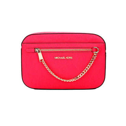 Michael Kors Jet Set EW Pink Zip Chain Crossbody